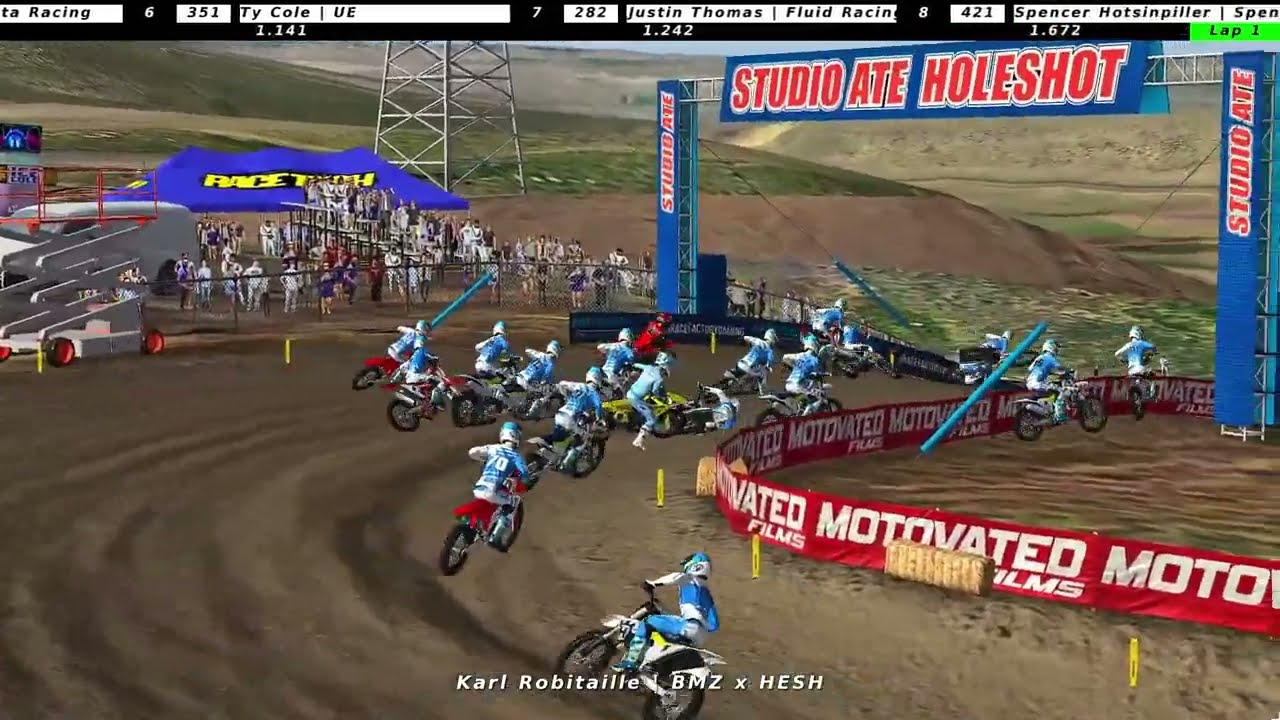 Mx Simulator Outdoors 2023 | Thunder Valley Round 3 | Amateur 450 Moto 1
