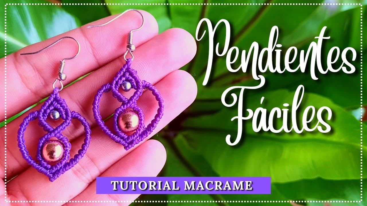 DIY ARETES en MACRAME (paso a paso) | DIY Macrame Earrings Tutorial