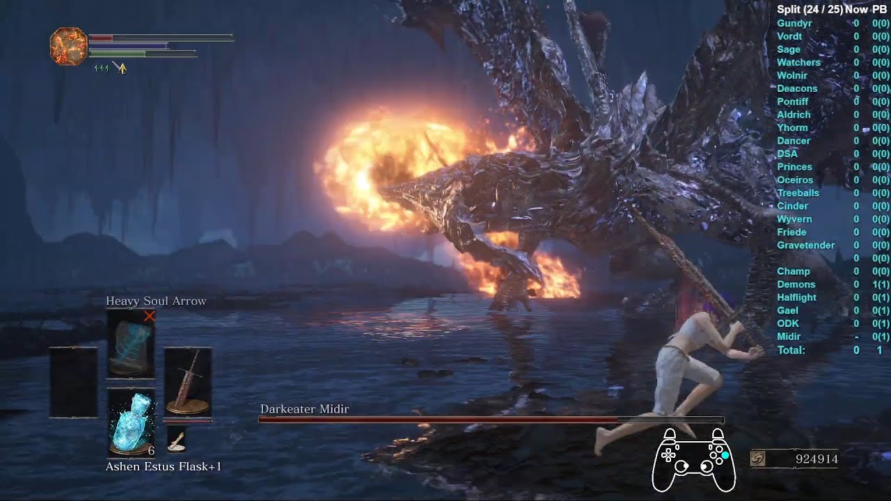 Dark Souls 3 - SL1 No Upgrades/Infusions All Bosses No-Hit Run