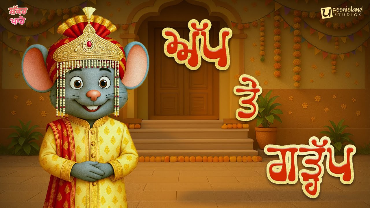 App Te Gadapp | Shakkar Parey | Punjabi Kids Song| Poonieland Studios #animation