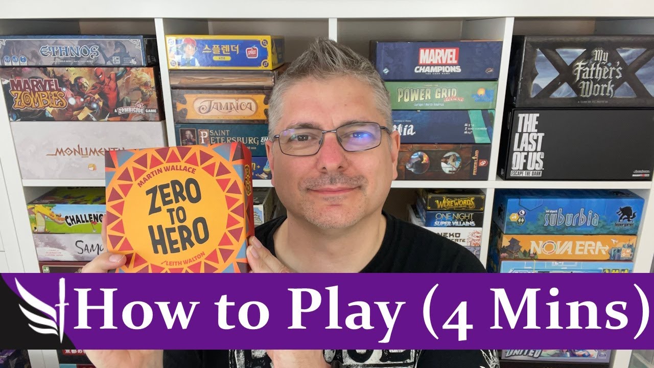 How to play Zero to Hero Game (Martin Wallace Trick-Taking!)