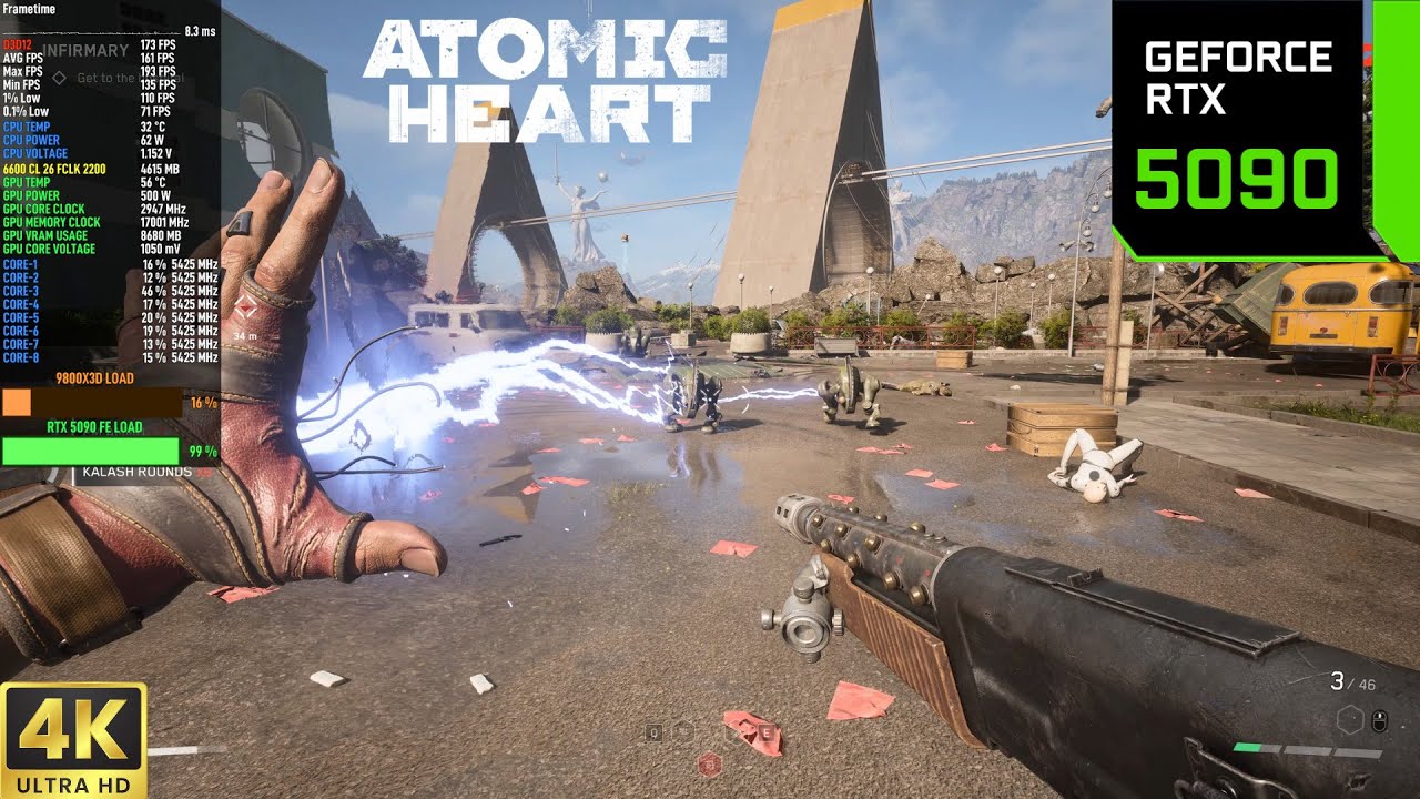 Atomic Heart - Ultra Ray Tracing, Max Settings 4K DLSS | RTX 5090 | 9800X3D