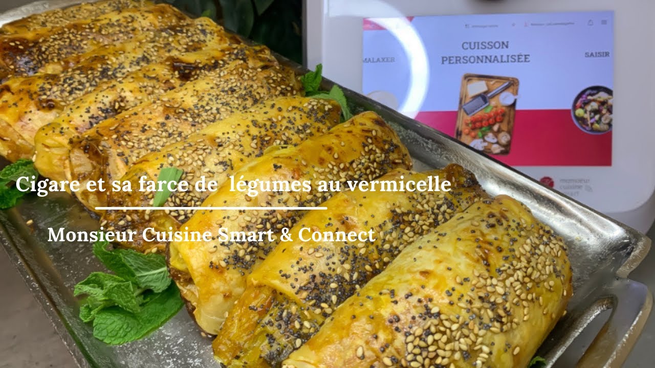 Cigare et sa farce de légumes & vermicelles au Monsieur Cuisine Smart & Connect / Cookéo