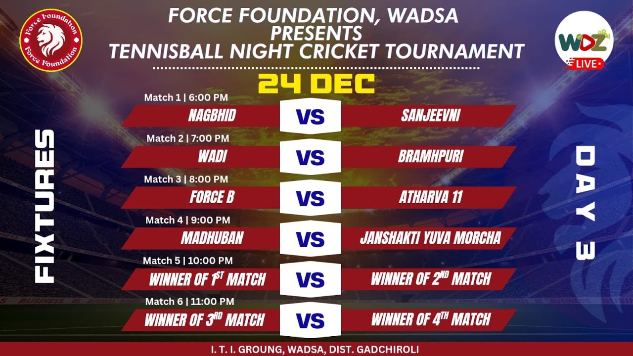 Force Foundation Cricket Tournament Season - 7 ( WADSA ) |  DAY 3 | WDZ