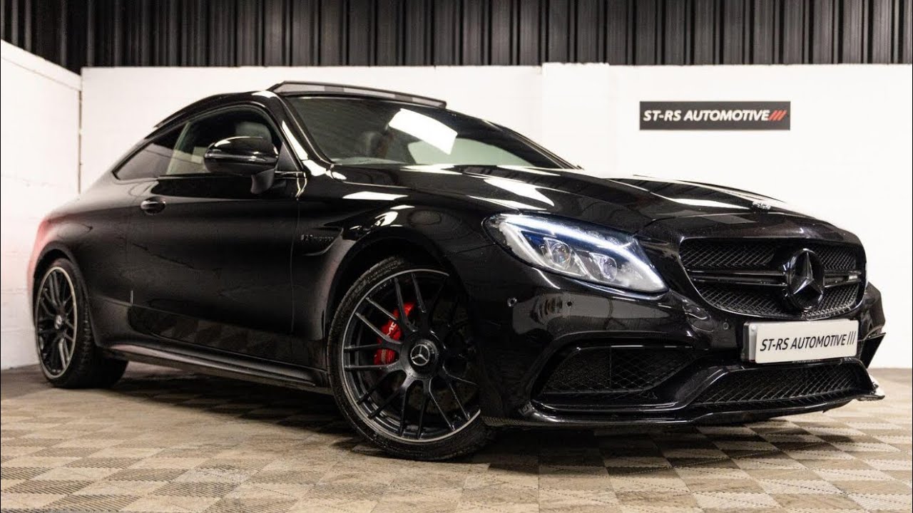Mercedes-Benz C63 Premium 2018 года выпуска, цвет «Обсидиановый черный», пробег 48 000 миль.