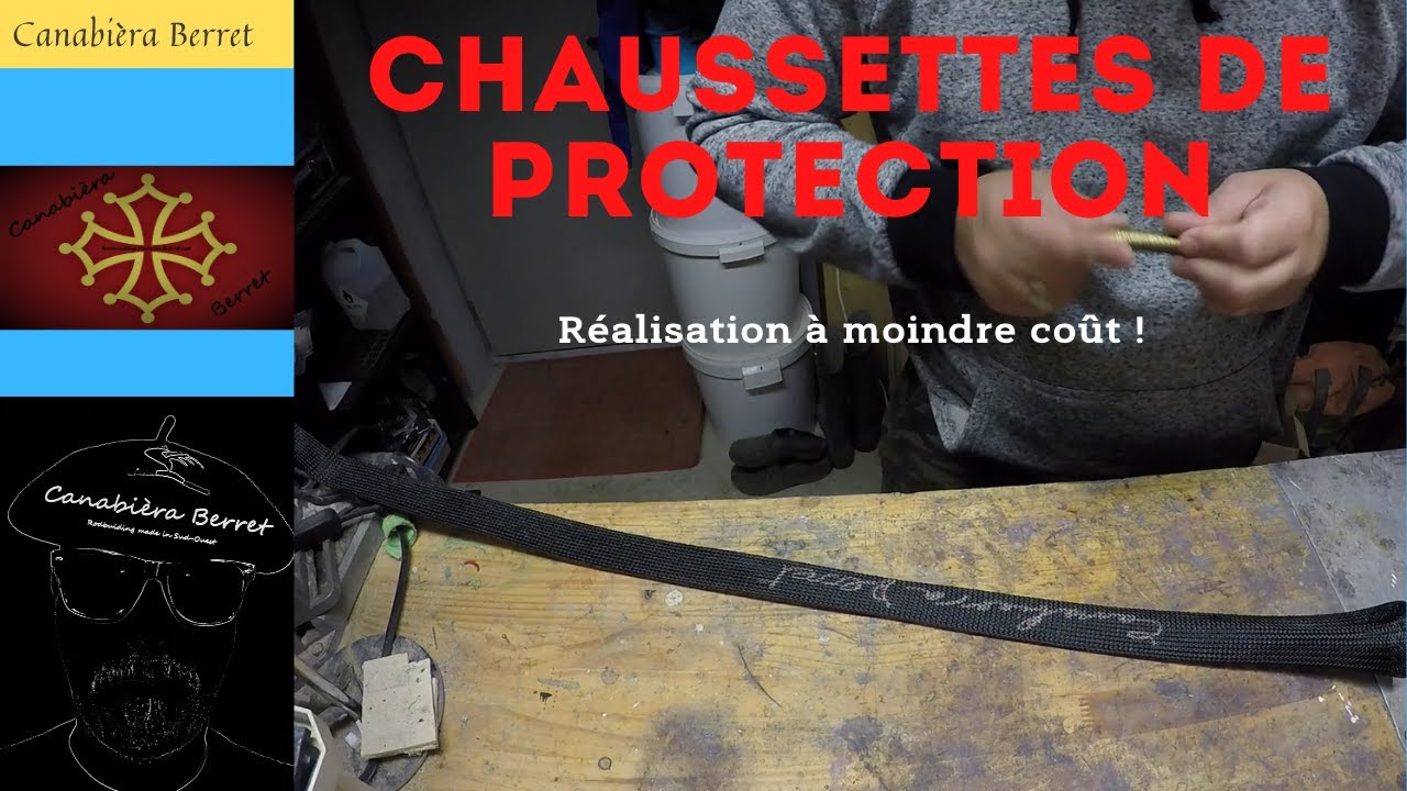 Réaliser simplement ses chaussettes de protection pour canne à pêche.