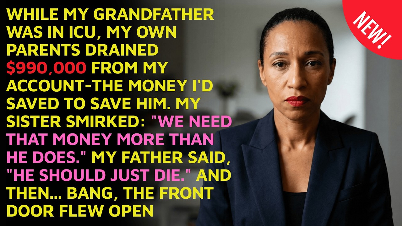 While My Grandfather Was In ICU, My Parents Drained $990K—Then The Front Door Suddenly Blew Open…