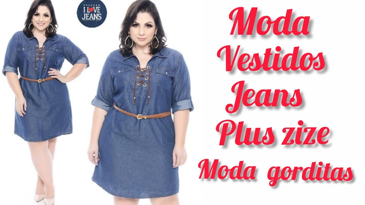 CÓMO VESTIR Y LUCIR VESTIDOS JEANS PLUS ZIZE PARA MUJERES GORDITAS MODA 2022