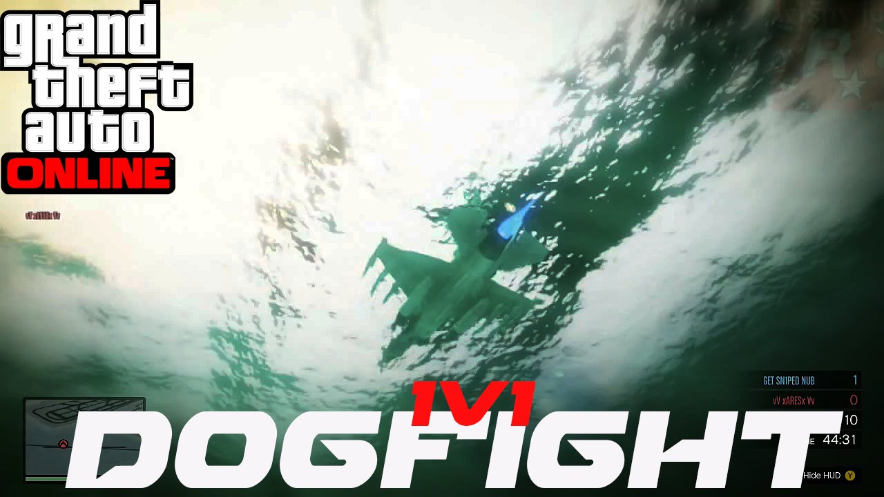 GTA 5 jet dogfight (GET SNIPED NUB v vV xARESx Vv )