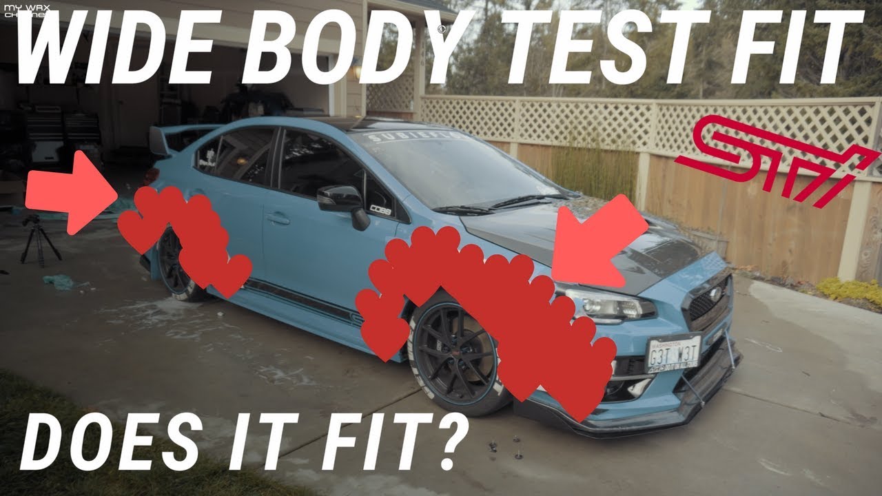 STI WIDE BODY TEST FIT | 650HP NISSAN GT-R | MADCOWS | 2016 SUBARU WRX STI 2015 2017 2018