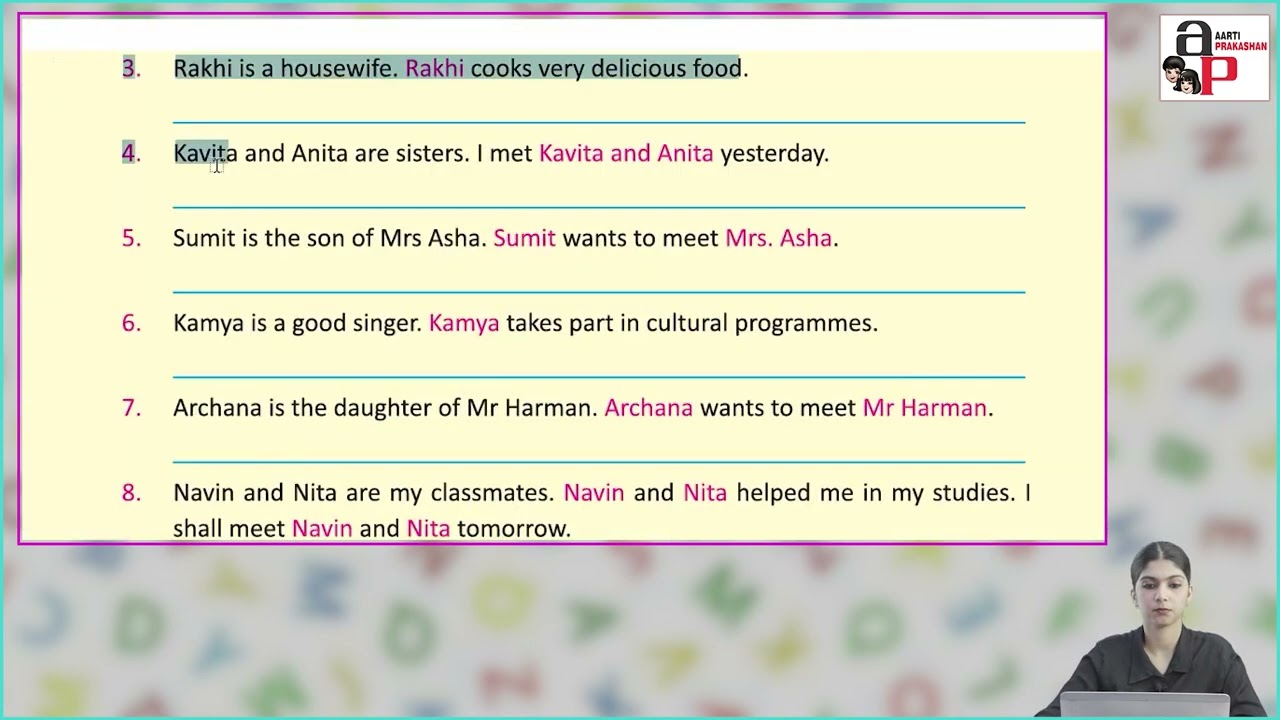 Ch 4 | Aarti Prakashan | Grammar | Class 5 | Pronouns | For children