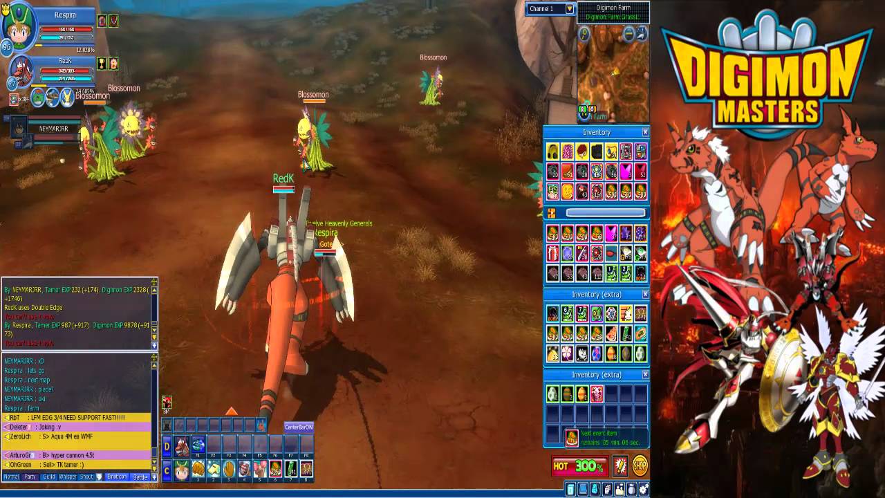 Digimon Masters Online - Leveling Guilmon [1 to 41]!