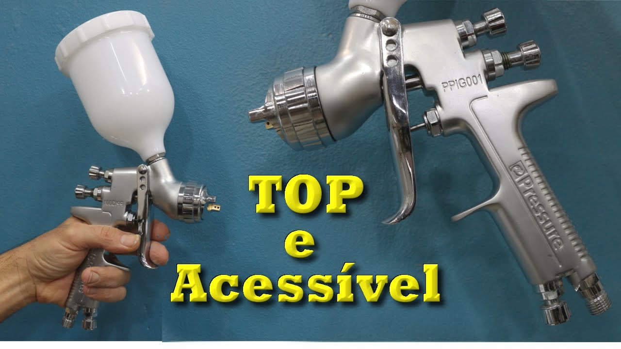 Pistola HVLP Pressure PPIG001 -  Baixíssima produção de névoa - Review