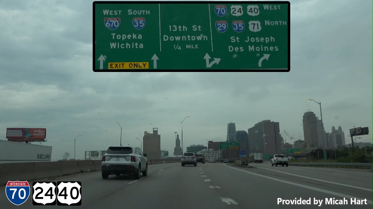 I-70 and I-670 (Alt. I-70) WB thru Kansas City!