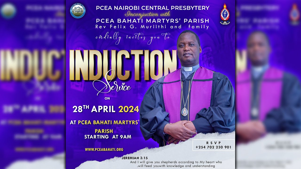 Rev. Felix G. Muriithi Induction Service