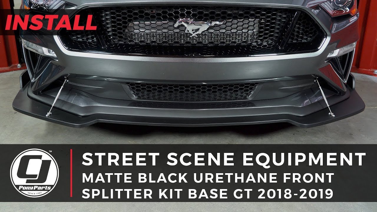 2018-2023 Mustang Install: Street Scene Equipment Urethane Front Splitter Kit
