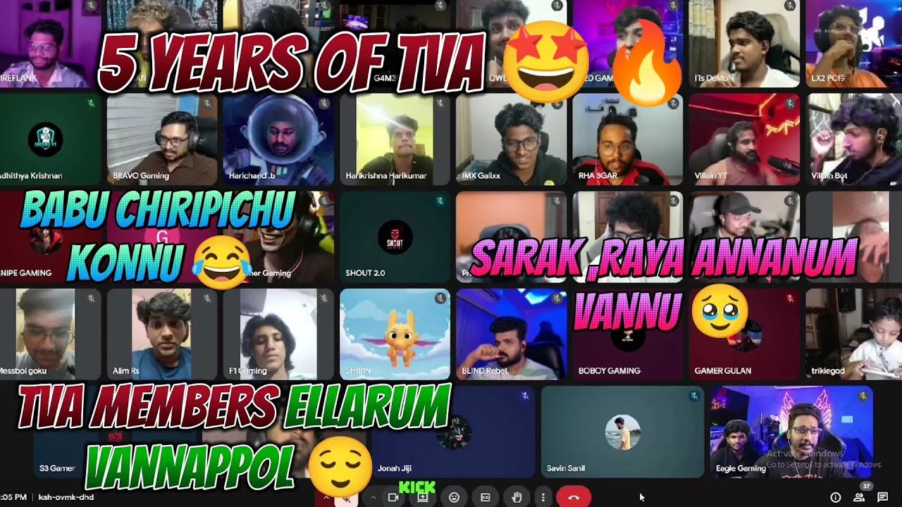 5 YEARS OF TVA 🤩🎉 TVA MEMBERS ELLARUM VANNAPPOL 🙂 BABU CHIRIPICHU KONNU 😂 