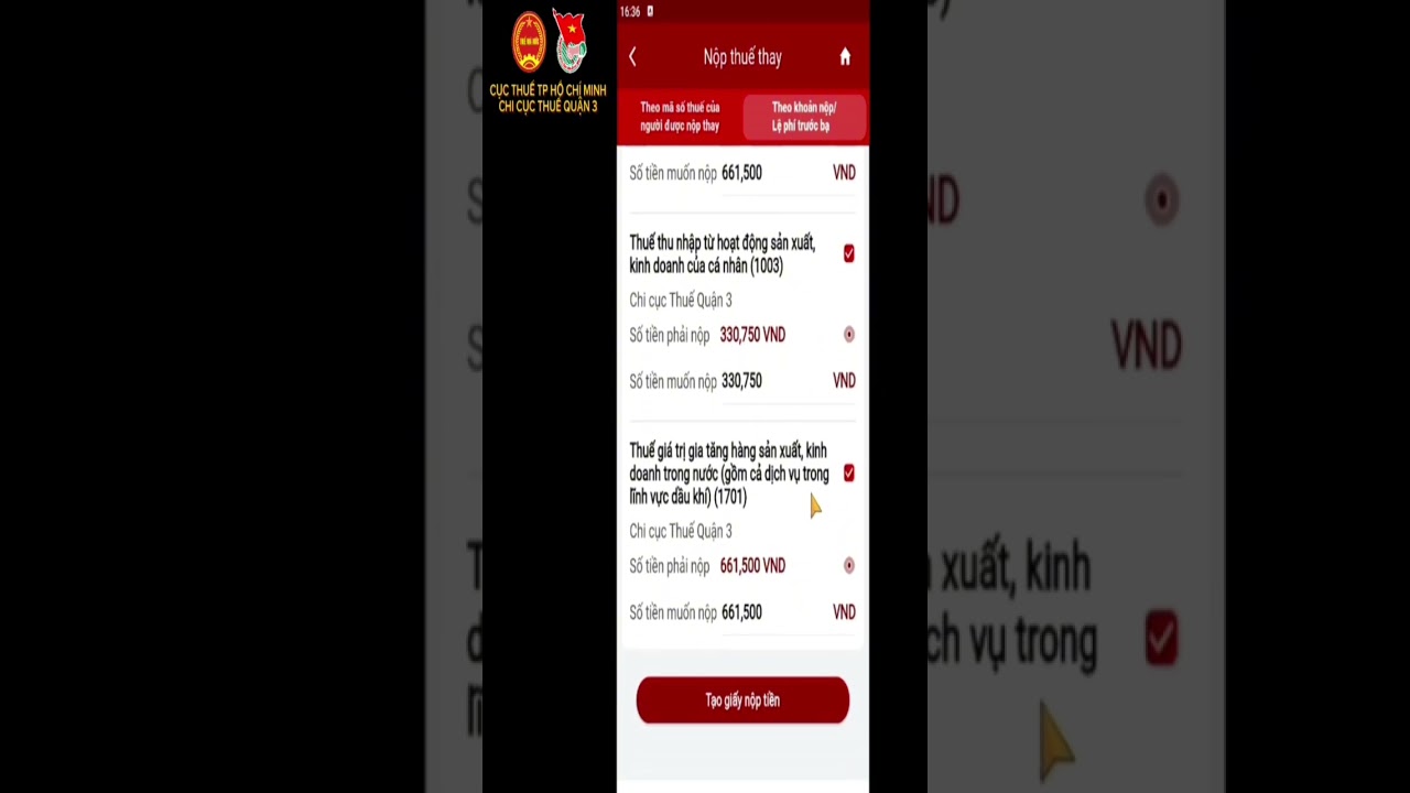 Hướng dẫn nộp thuế, nộp thuế thay và sử dụng bản đồ số trên ứng dụng eTax Mobile PHIÊN BẢN 3.1.7