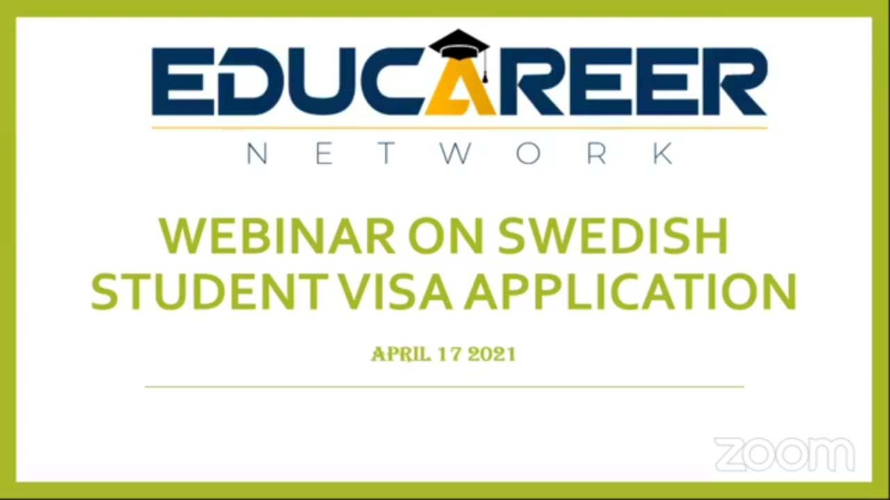 WEBINAR ON SWEDISH STUDENT VISA APPLICATION.