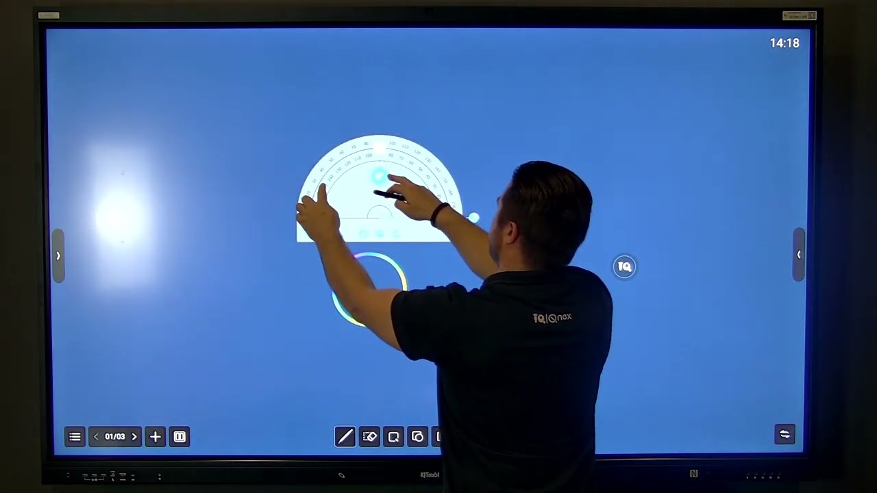 Using Ruler, Compass & Set Square - IQ Board (TE1200 Pro, QA1300 Pro and TB1300 Pro Models)