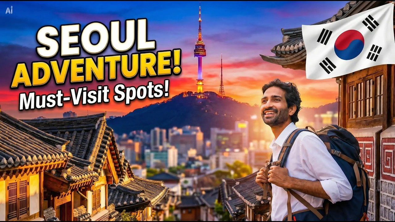 Seoul Day Trip: Namsan Tower & Bukchon Village 🇰🇷 | Pakistani Exploring Seoul City