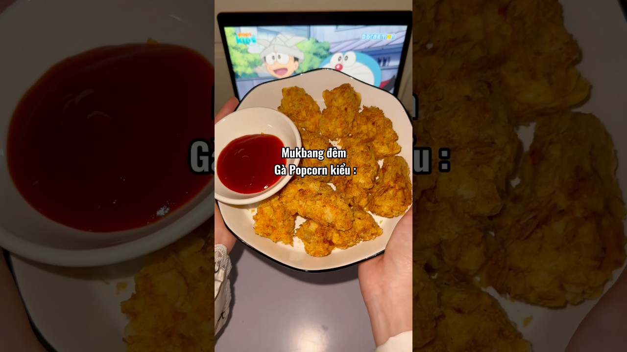 MUKBANG Đ&Ecirc;M G&Agrave; CHI&Ecirc;N POPCORN SI&Ecirc;U NGON mẹ Sườn S&oacute;c#suonsochomie #conlasuonthui #shortvideo #mukbang