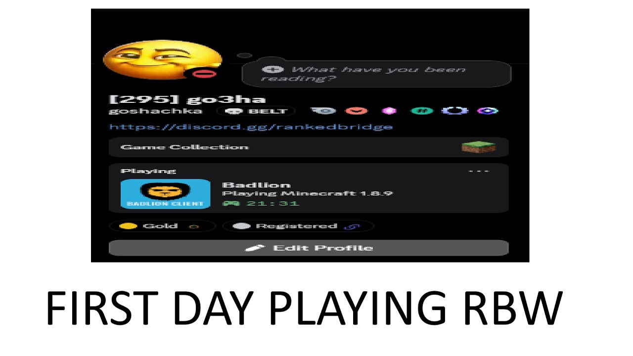 first day ever playing rbw dump!