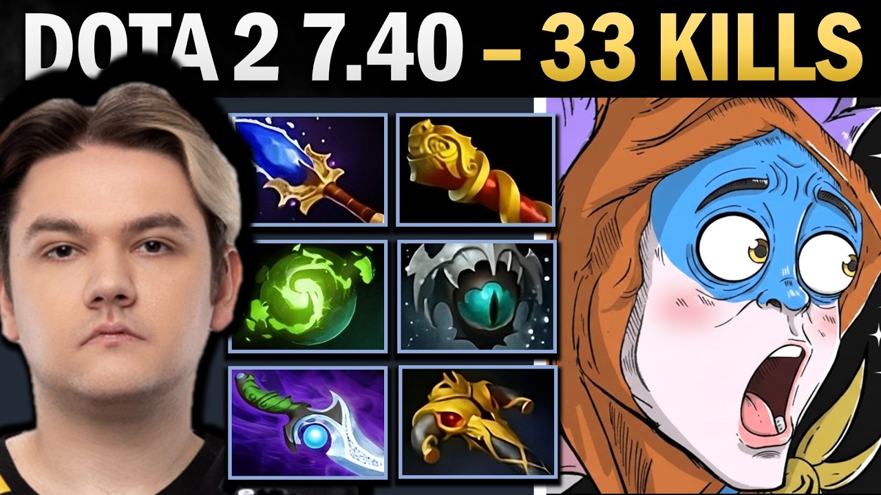 Slark Pro Carry with 33 Kills and Diffusal - Dota 2 Gameplay