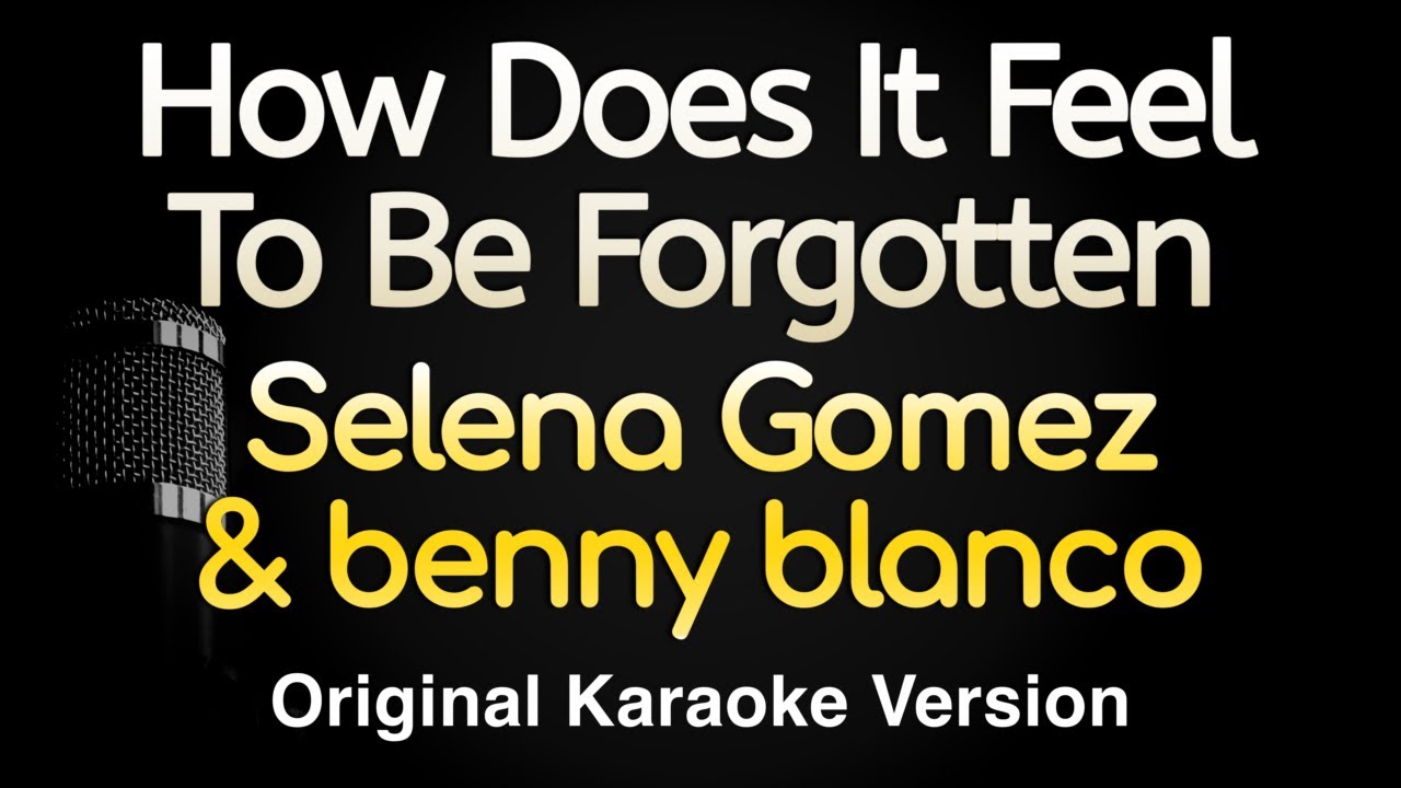 How Does It Feel To Be Forgotten - Selena Gomez, benny blanco (Karaoke Songs With Lyrics)