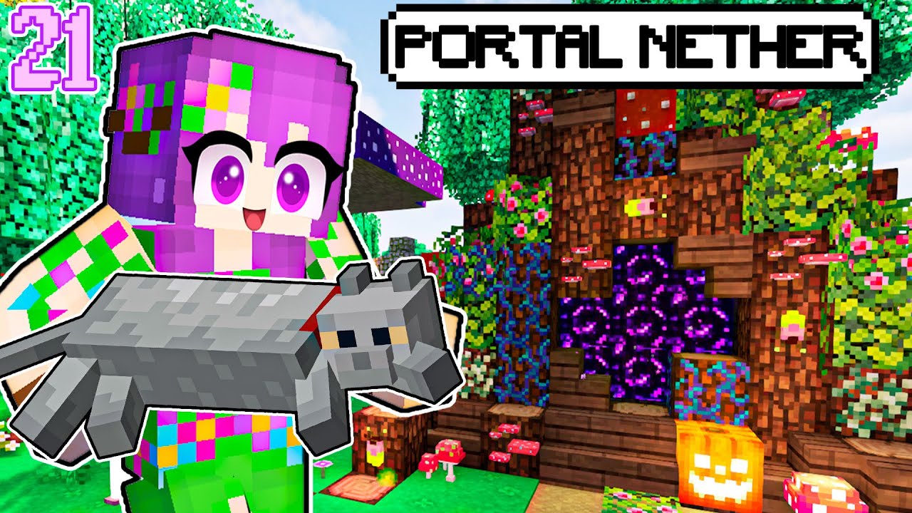 ¡Construyo Portal Mágico al Nether y Encuentro un Mercado Secreto! ✨- 🧚‍♂️  PIXIE LAND #21