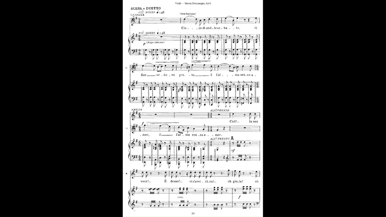 Verdi Simon Boccanegra Freni, Cappuccilli, Carreras, Ghiourov, von Dom, Foioni with score PART 1