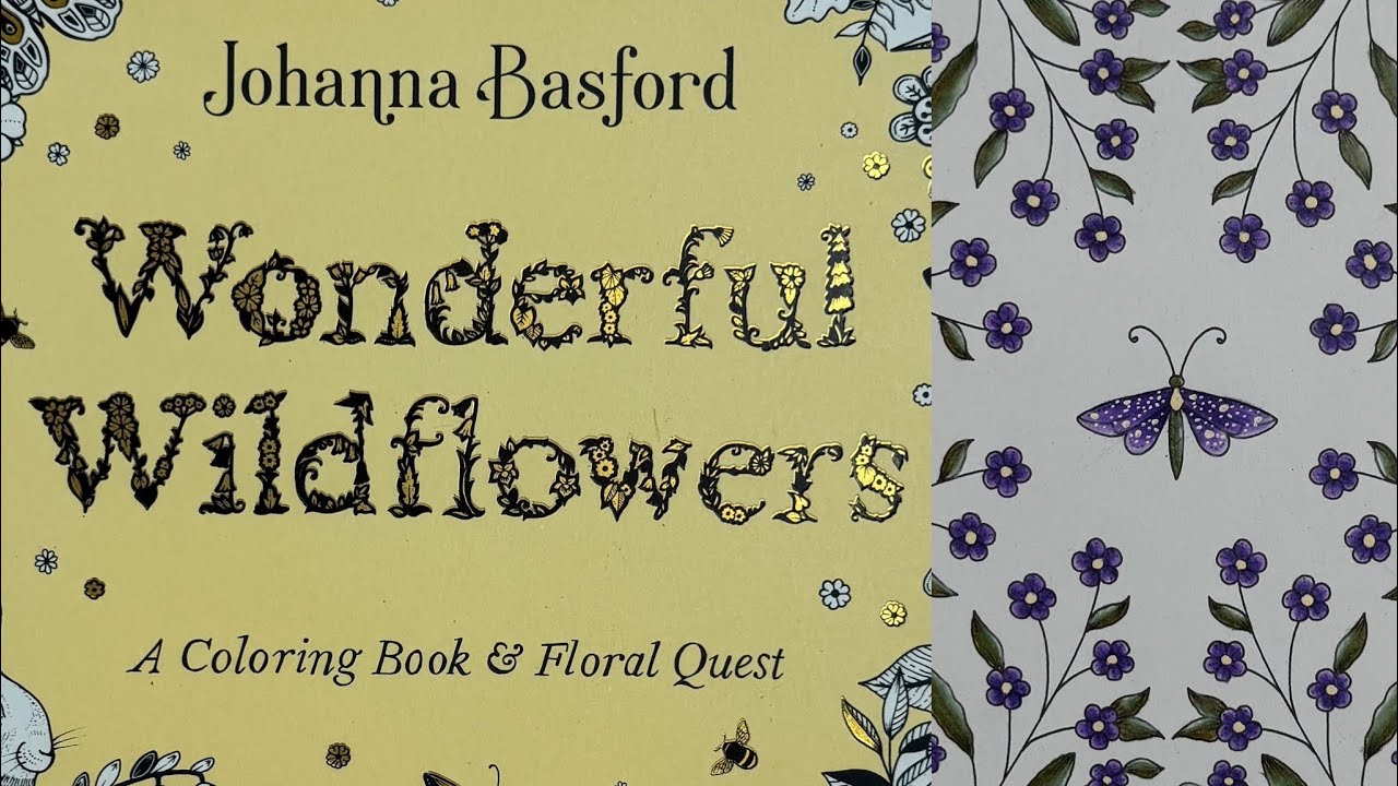 Color and chat coloring in Wonderful Wildflowers by Johanna Basford