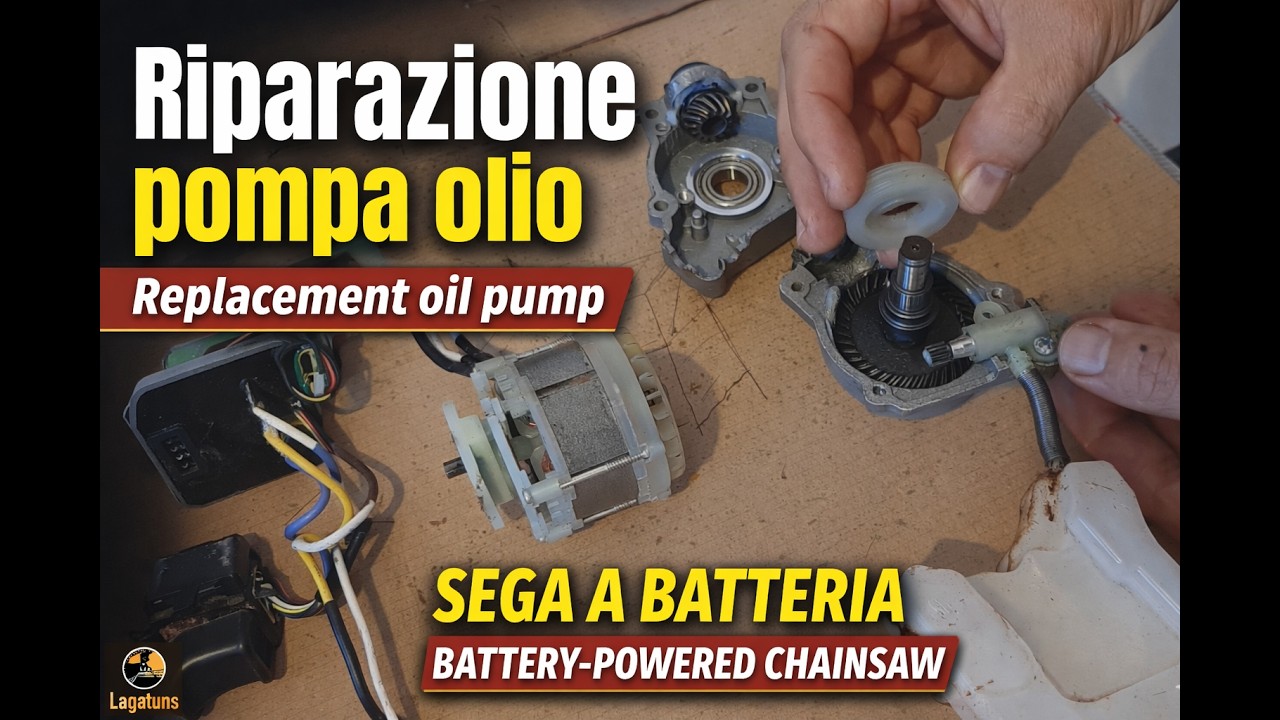 Riparazione pompa olio, sega a batteria Lagatuns Replacement  oil pump battery-powered chainsaw