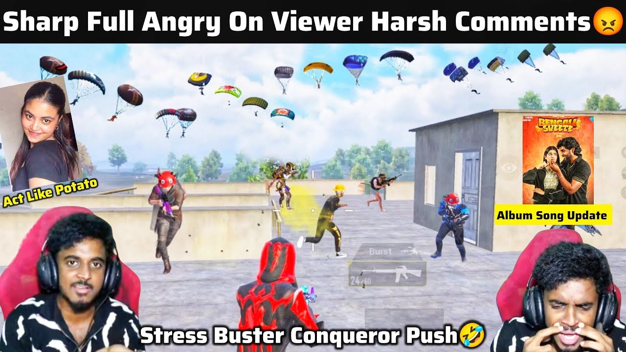 Sharp Angry Reply On Viewers Comments in Live😡| Fun + Conqueror Push🤣|Must watch💯 #ravensharp 