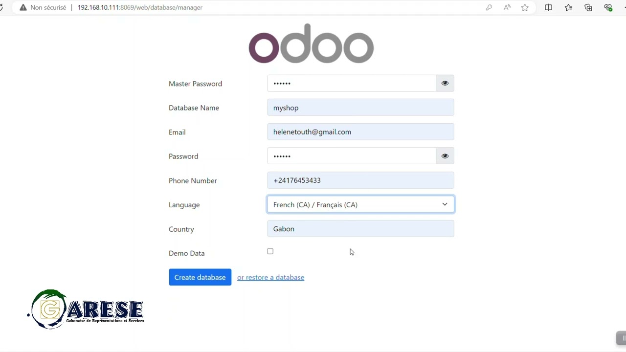Installation et Configuration odoo 17