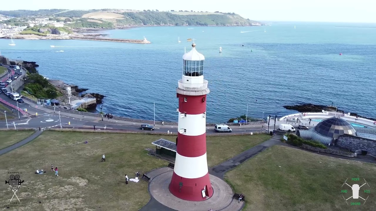 Smeaton's Tower, Plymouth - from the air - Mike and his Drone no.5