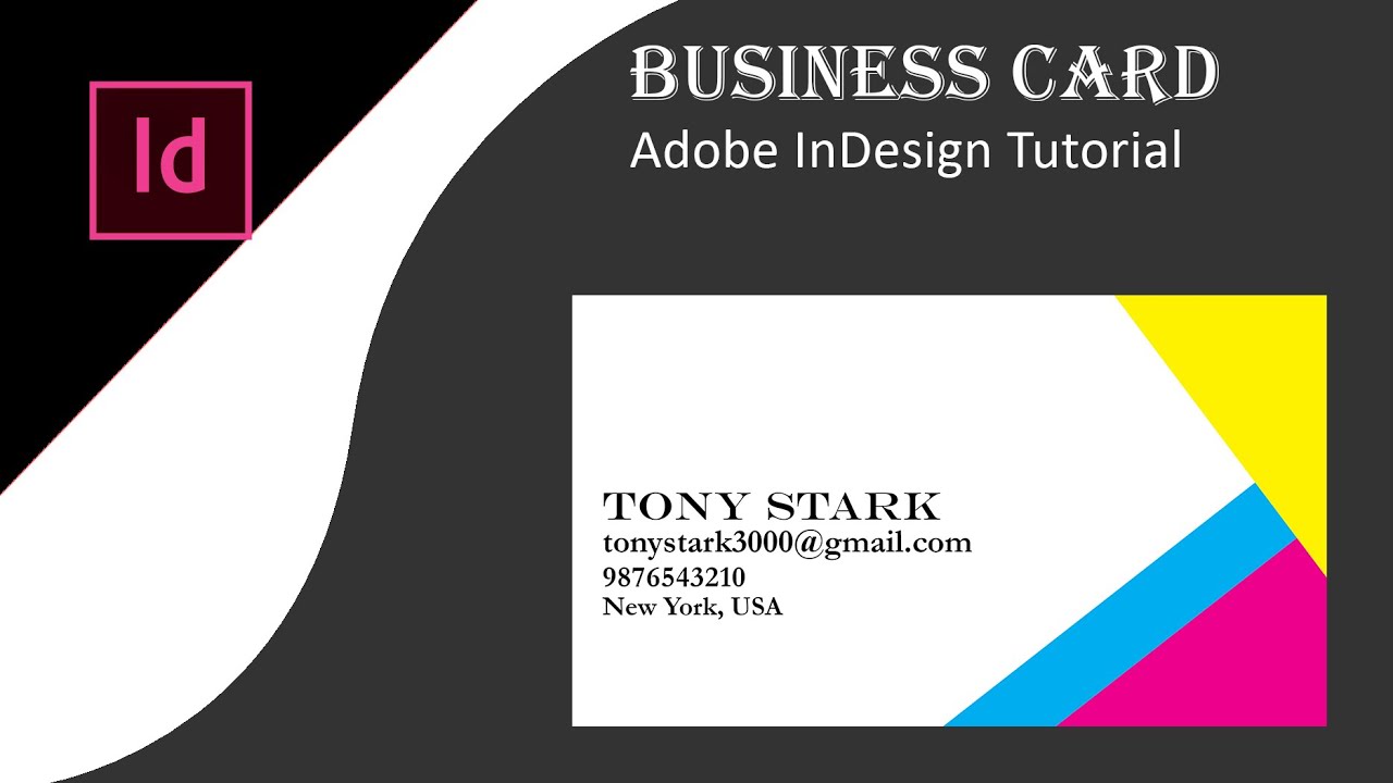 Adobe InDesign : How to create a business card/visiting card in InDesign CC 2019