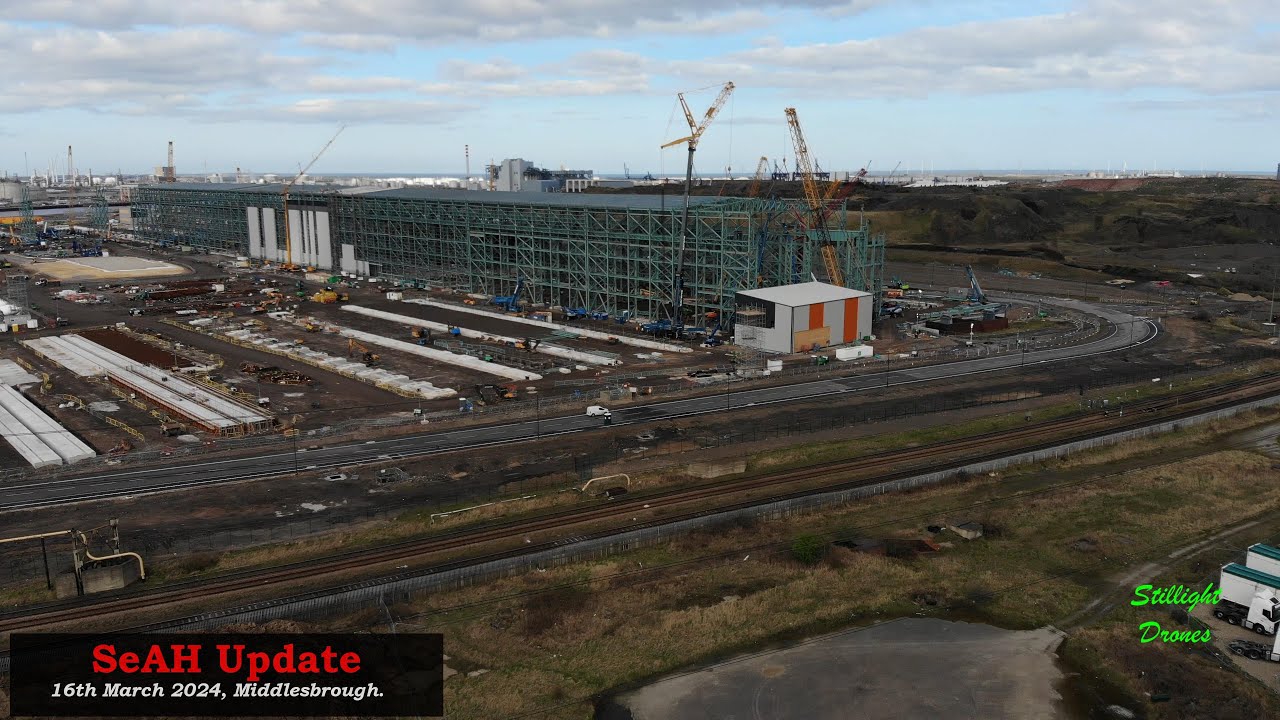 SeAH Wind Construction Middlesbrough. 16th March 2024. 4K.