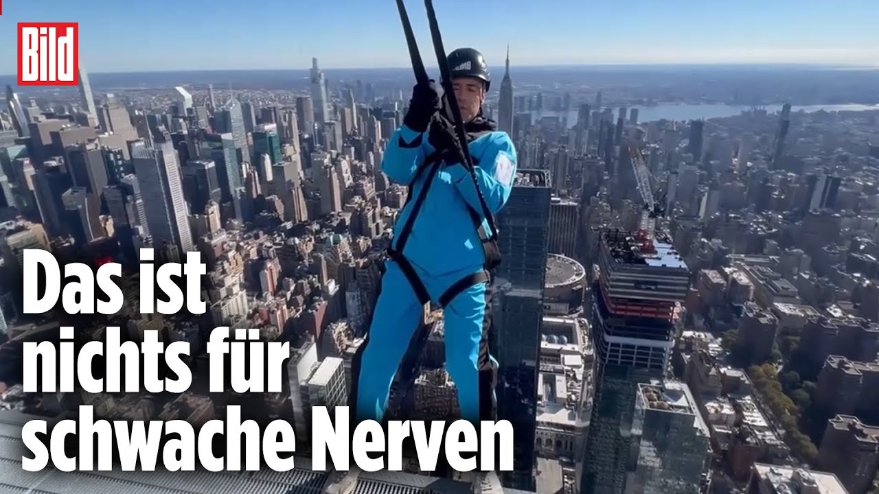 387 Meter über New York beim Hochhaus-Klettern „City Climb“