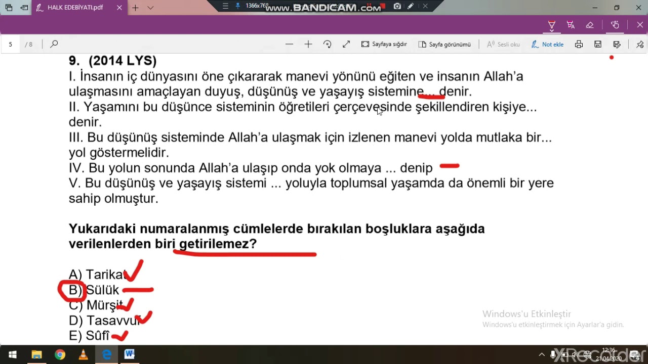 AYT * HALK EDEBİYATI * ÇIKMIŞ SORU ÇÖZÜMLERİ