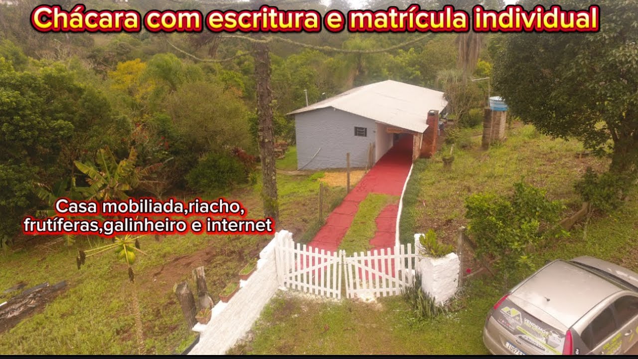 Chácara escriturado e casa mobiliada