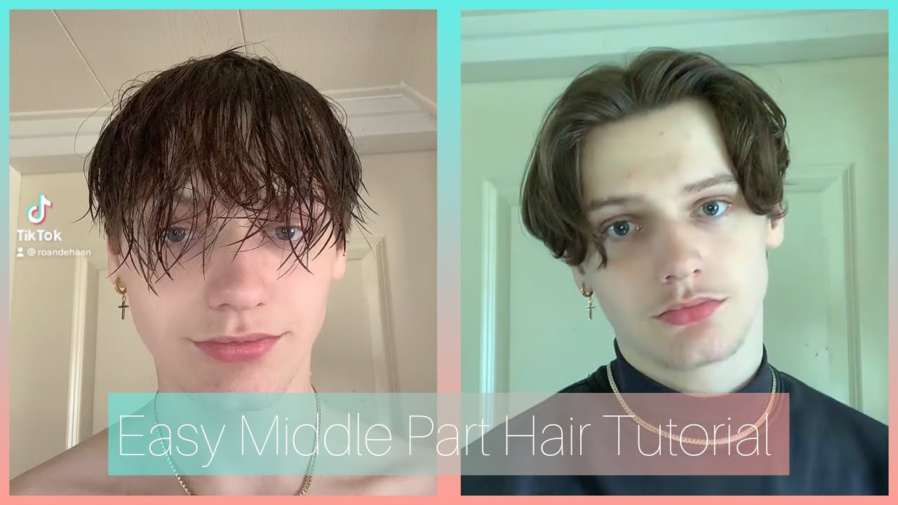 How to Get a Middle Part/Curtain Bangs Easy Hair Tutorial🔥
