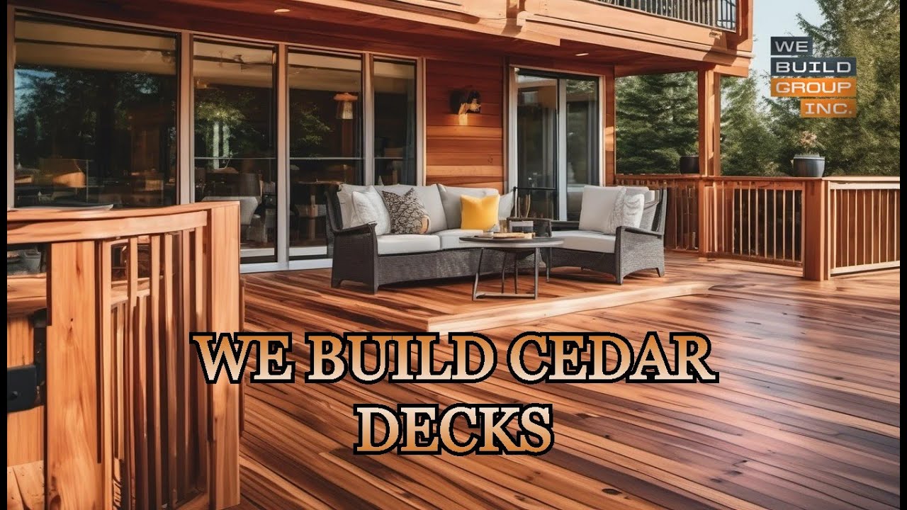 🌲 Experience Natural Beauty with Our Cedar Deck Creations! 🌲