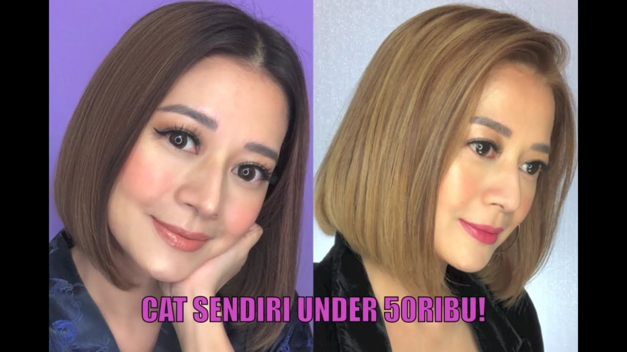 CAT RAMBUT SENDIRI pake Garnier Color Naturals Ultra Color (warna golden brown)