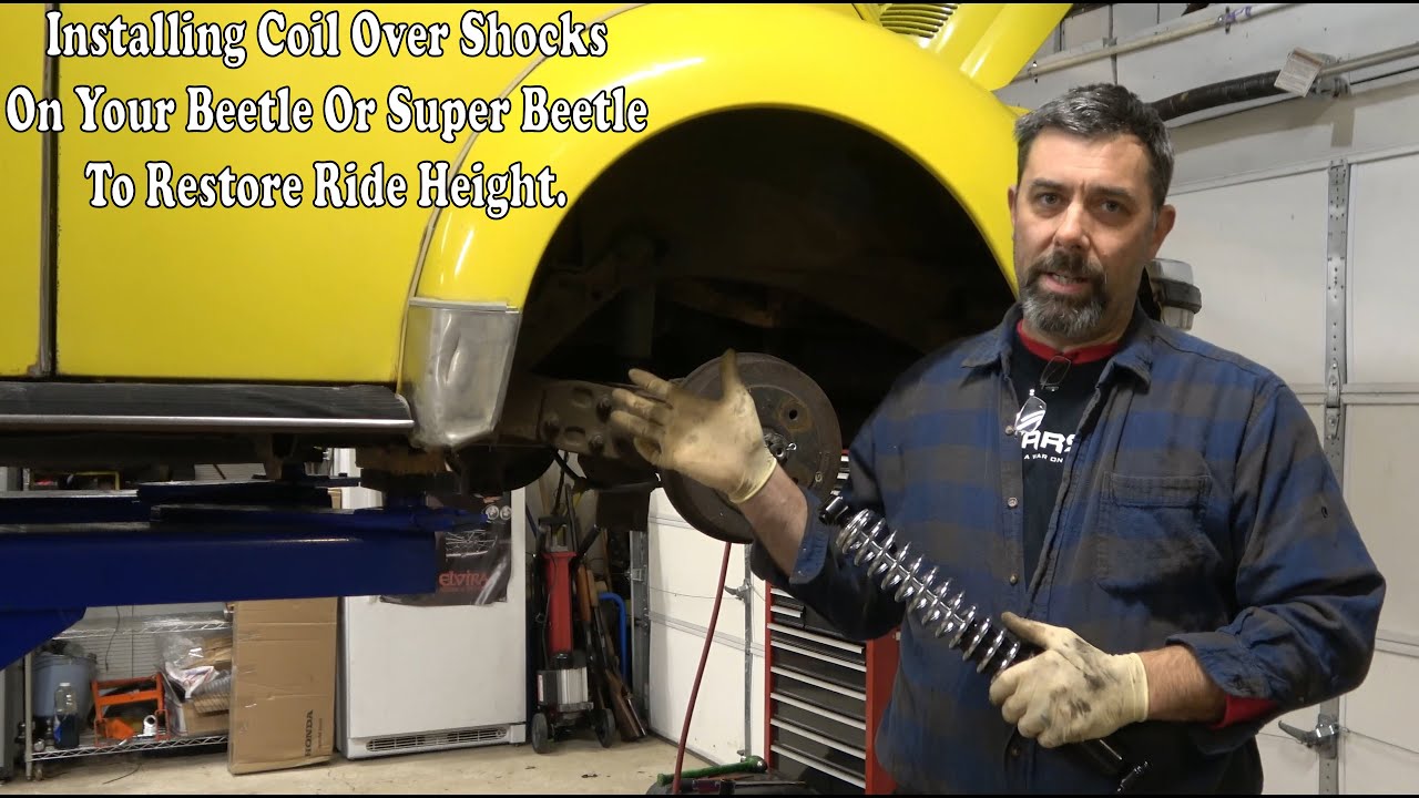 Level Your VW Beetle With Rear Coil Over Shocks. The 74 Super Beetle Is back To Stock Ride Hight!