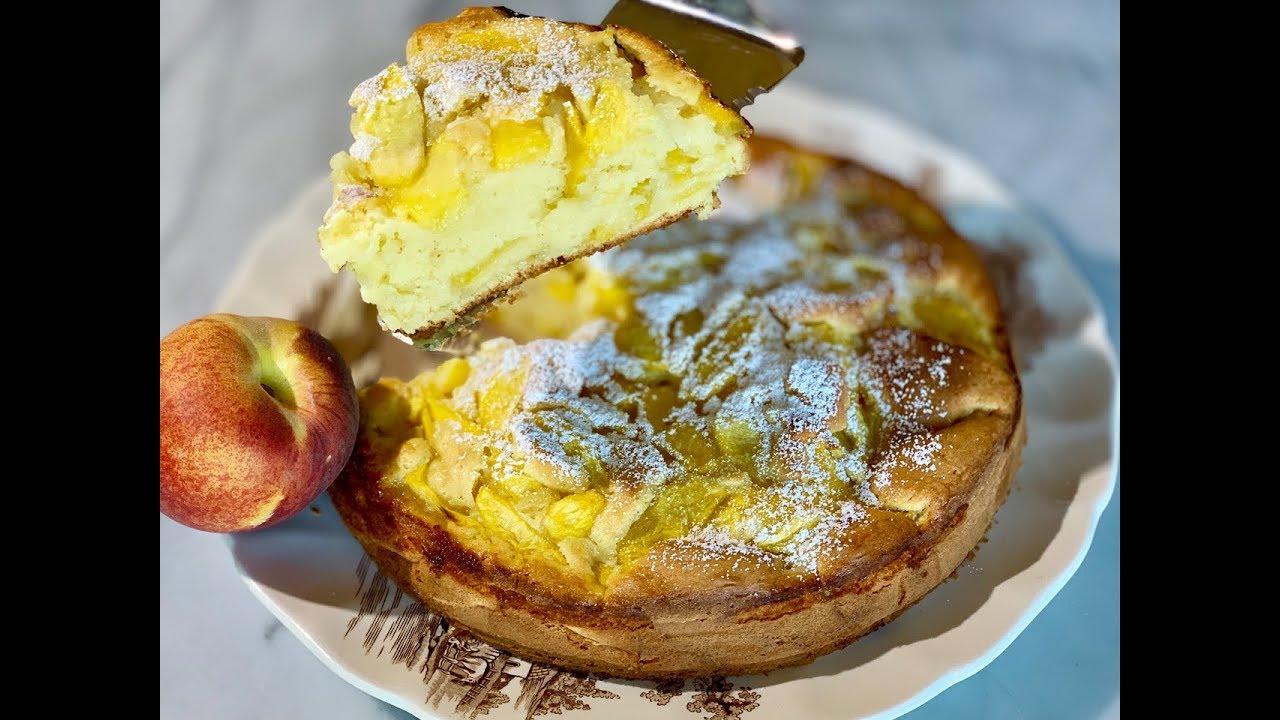 Torta alle Pesche Alta Soffice e Gustosa - Peach Cake High Soft and Tasty