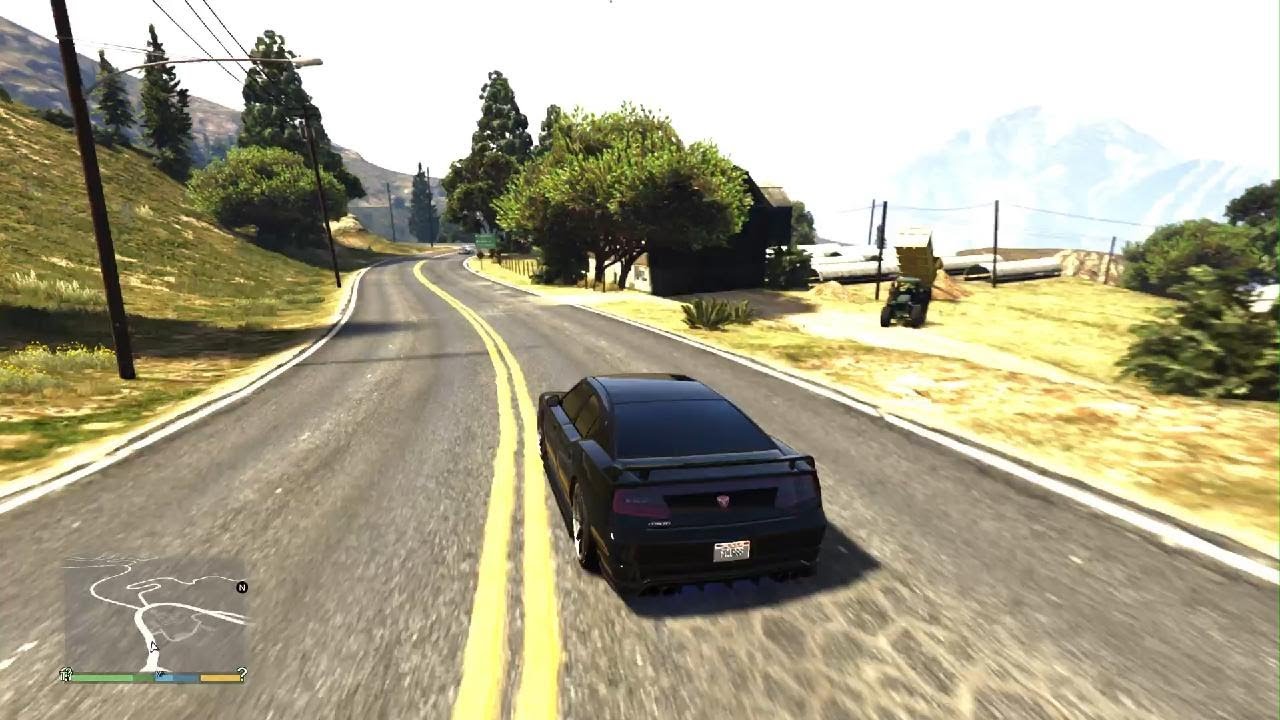 Grand Theft Auto V crazy police chase dodge charger