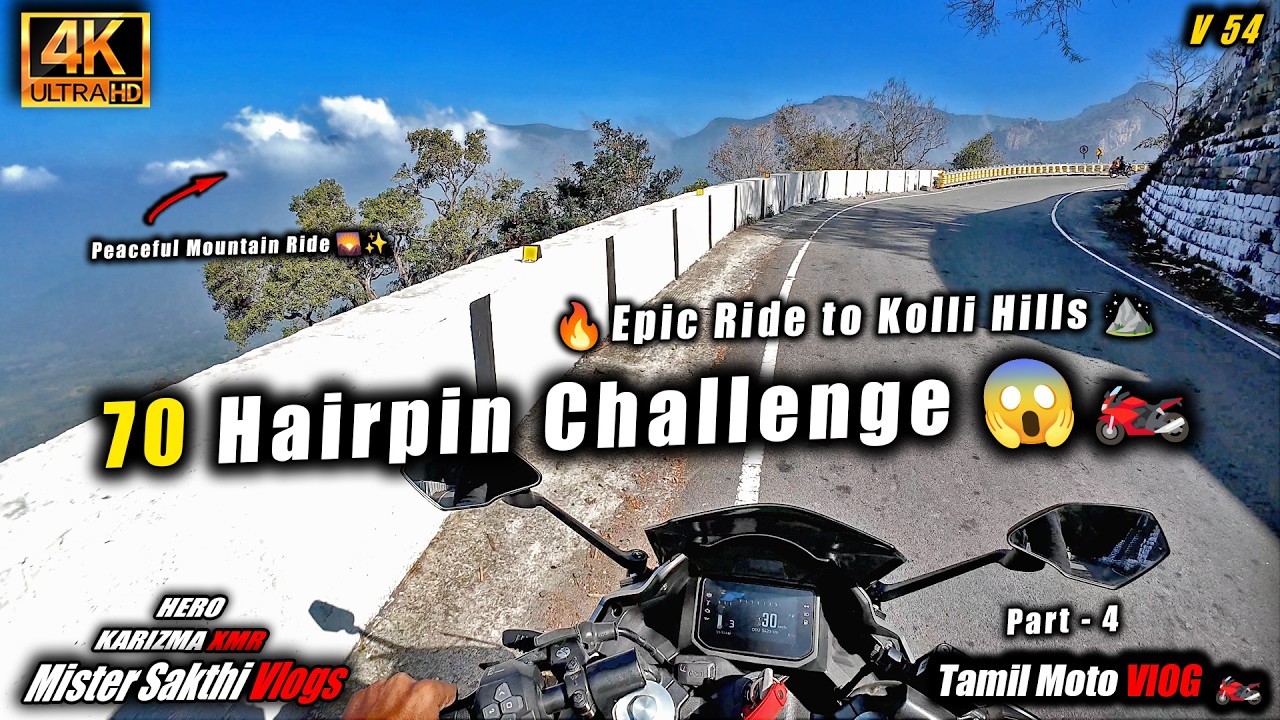 Kollimalai 4K Bike Ride | 70 Hairpin Bends POV | Raw Exhaust Sound | Kolli Hills Tamil Nadu