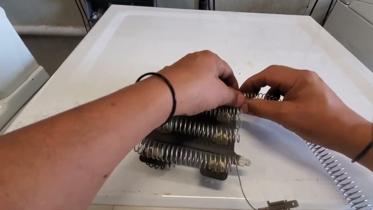 como cambiar resistencia en secadora. how to replace heater element on dryer