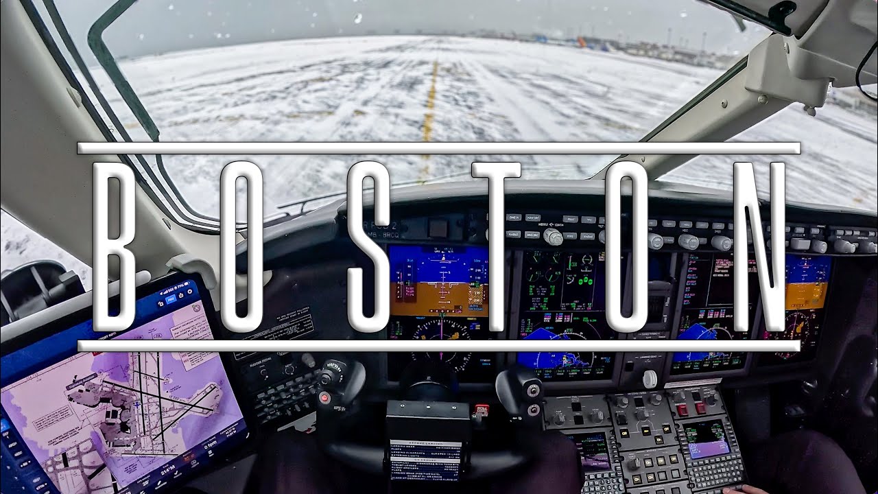 Snow Storm Boston Logan Departure | Challenger 300